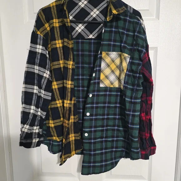 Multicolor Plaid Button Down Shirt - Picture 1 of 2